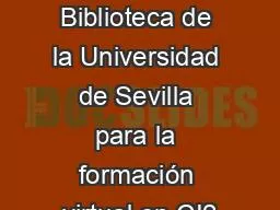 COE: alianzas de la Biblioteca de la Universidad de Sevilla para la formación virtual