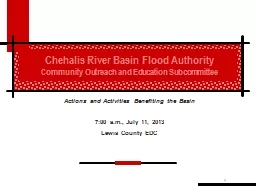 Chehalis River Basin Flood Authority
