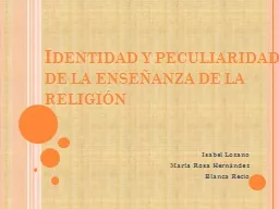 Identidad y peculiaridad de la enseñanza de la religión