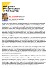 Disruptively Diversifying Field of Web Analytics Seby