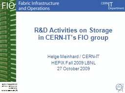 R&D Activities on Storage