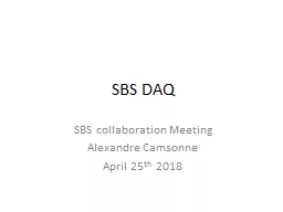 PPT-SBS DAQ SBS collaboration Meeting