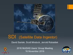 SDI   (Satellite Data  Ingestor
