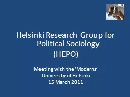 PPT-Helsinki Research Group for