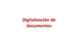 Digitalización de documentos