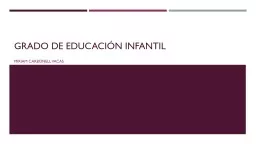 PPT-Grado de Educación Infantil