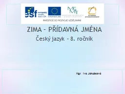 ZIMA – PŘÍDAVNÁ JMÉNA