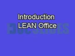 Introduction LEAN Office