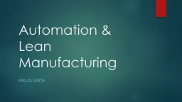 Automation & Lean Manufacturing