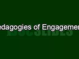 Pedagogies of Engagement: