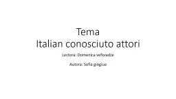 Tema Italian  conosciuto