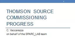 Thomson Source commissioning