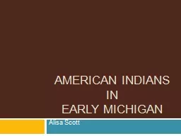 American Indians in Early Michigan