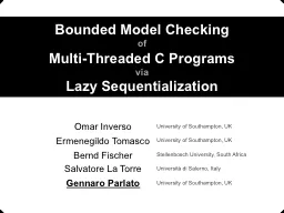 Bounded Model  Checking of