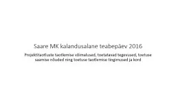 PPT-Saare MK kalandusalane teabepäev