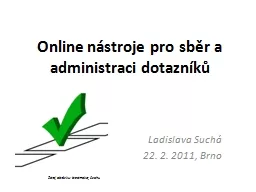 Online nástroje pro sběr a administraci dotazníků