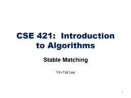 CSE 421:  Introduction to Algorithms