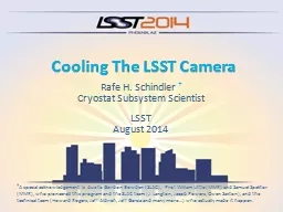 Cooling The LSST Camera Rafe