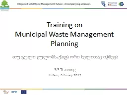 Training on  Municipal Waste