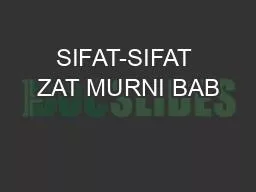 PPT-SIFAT-SIFAT ZAT MURNI BAB