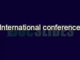 International conference