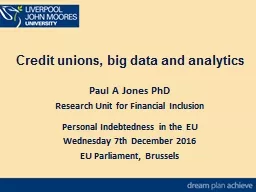 Credit unions, big data and analytics