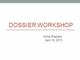 Dossier workshop Vince Graziano