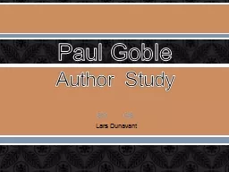 Paul Goble Author Study Lars