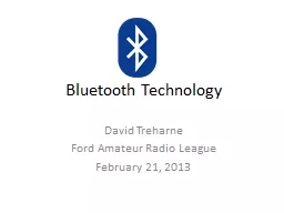 PPT-Bluetooth Technology David Treharne