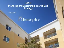 HAND Planning and Executing a Year 15 Exit Strategy