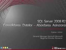 SQL Server 2008 R2  Consolidarea