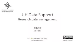 PPT-UH Data Support Research