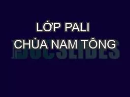 PPT-LỚP PALI CHÙA NAM TÔNG