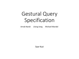 Gestural Query Specification