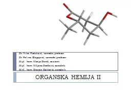 ORGANSKA HEMIJA II D r  Niko