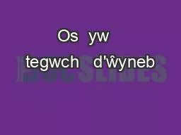 PPT-Os yw tegwch d'ŵyneb