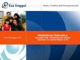 PENDIDIKAN PANCASILA TIM DOSEN PAMU  UNIVERSITAS ESA UNGGUL