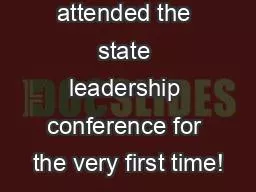 3 members attended the state leadership conference for the very first time!