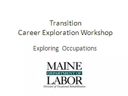 Transition  Career Exploration Workshop