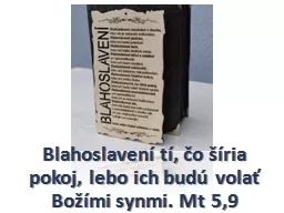 Blahoslavení  prenasledovaní