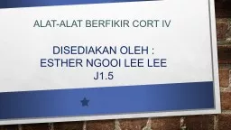 ALAT-ALAT BERFIKIR CORT IV