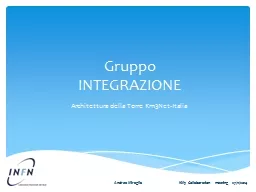 Gruppo INTEGRAZIONE Architettura della Torre Km3Net-Italia