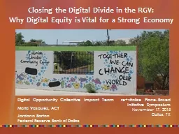Closing  the Digital Divide in the RGV: