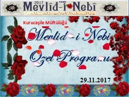 Mevlid  –i Nebi Özel Programı