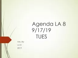 Agenda LA 8 9/17/19