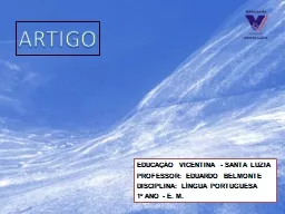 PPT-ARTIGO EDUCAÇÃO VICENTINA -