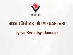 4006-TÜBİTAK BİLİM FUARLARI