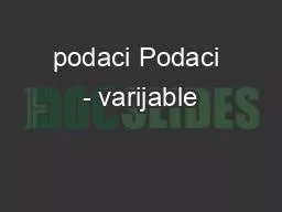 PPT-podaci Podaci - varijable