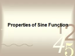 Properties of Sine Function