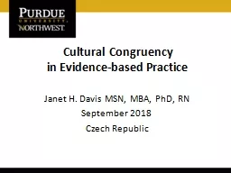 Cultural Congruency  in Evidence-based Practice
